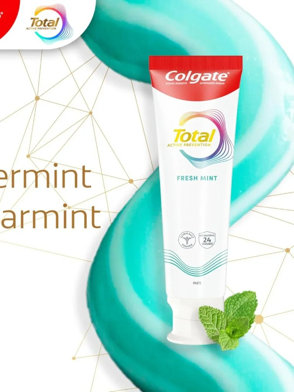 6 Pack Colgate Total Toothpaste for Fresh Mint